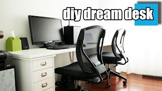 DIY Dream Desk Setup  A Stylish Desk For Two [upl. by Ardnod]