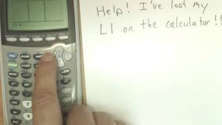 Help I lost my L1 or L2 on the Ti graphing calculator [upl. by Calista]