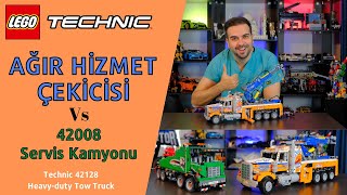 LEGO Technic 42128 Heavyduty Tow Truck İncelemesi Ve 42008 Service Truck Karşılaştırması [upl. by Aicemat]