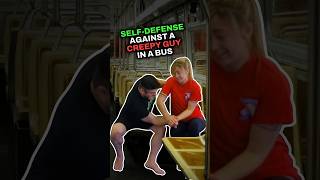 Useful self defense technique vs creepy guy in a bus selfdefensetechniques bochnerstudio [upl. by Sehcaep798]