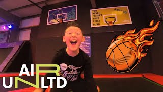 Trampoline BASKETBALL Fun Challenge  AIR UNLIMITED Liverpool [upl. by Etteuqram]