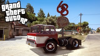 BUYING SHOT UP ABANDONED FORD C600 SEMI TRUCK  GTA5 RP [upl. by Pardner]