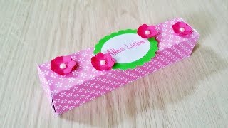 Basteln Geschenkschachtel selber machen  Geschenkbox  Treatbox  DIY [upl. by Ritch]