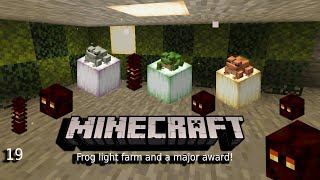 Frog light farm and a major award  Minecraft Java 120 [upl. by Ardnasyl]