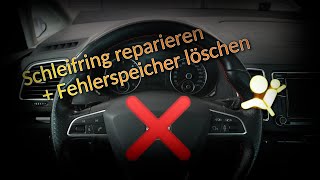 Schleifring reparieren  Fehlercode löschen  Seat Alhambra  Airbag Lampe an Lenkrad ohne Funktion [upl. by Lowson722]