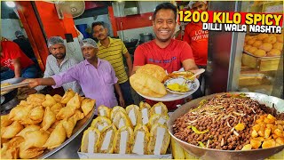 50 Rs Dilli wala Spicy 3000 Nashta 🔥 Desi Ghee Bedmi Puri Adha Kilo Paneer Pakora Trump Imarti [upl. by Tenaej583]