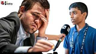 16yearold Praggnanadhaa beats World Champion Magnus Carlsen  Airthings Masters 2022 [upl. by Tertias]