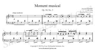 Schubert  Moment musical Op 94 No 3 D 780 [upl. by Analah]