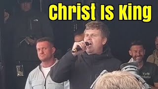 Tommy Robinson Invites Bob From Speakers Corner On Stage He Gives A Rousing Speech Who Is King [upl. by Eloken]