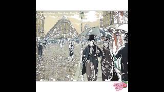 Paris street Rainy day  巴黎街道的雨天  Happy color [upl. by Anaela]