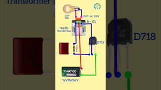 How To Make Simple Inverter 12V To 220V  12V DC to 220V AC Simple Circuit Diagram Shorts Video [upl. by Ydorb]