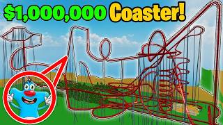 Roblox Oggy Made A New Giant Rollercoaster With Jack And Bob In Rollercoaster Tycoon [upl. by Nine]