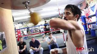 Manny Pacquiao  HARD HITTING SPEED BAG [upl. by Kliment]