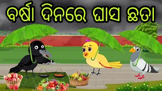 ବର୍ଷା ଦିନରେ ଘାସ ଛତା  Barsha Dinare Ghasa Chhata  Tiki Chadhei Gapa  Odia Chadhei Gapa  New Story [upl. by Bakeman382]