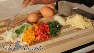 How To Make Jamaica Vegetable amp Cheese Omelette  Recipes By Chef Ricardo [upl. by Revlys]