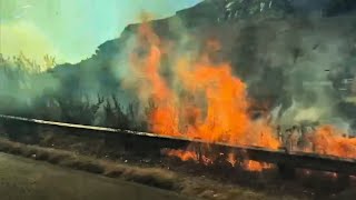 Fires in Clarens and Bethlehem in South Africa [upl. by Enohs]