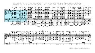 🎶 Sword Art Online OST 2  Aerial Fight  Piano Cover 🎸🎸 [upl. by Algar]