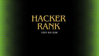 A Very Big Sum HackerRank Solution in Java UKR [upl. by Mundford37]