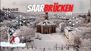 SaarSky 2023  Saarbrücken City Snow  Day  4K [upl. by Brod]