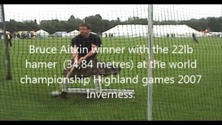 Bruce Aitkin winner with the 22lb hamer at the world championship Highland games 2007 [upl. by Kristel443]