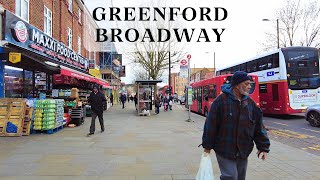 Greenford Broadway Ealing UB6 West London Walking Tour  4K HDR [upl. by Munt]