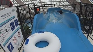 Blue Aquaglisse Water Slide at Aquaboulevard [upl. by Emmye]