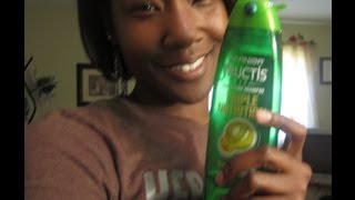 GARNIER FRUCTIS IS SURPRISINGLY AMAZING FOR RELAXED HAIR  MY STAPLE SHAMPOOCONDITIONER [upl. by Ellennahc]