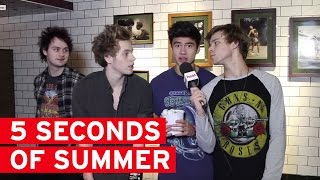 5 Seconds of Summer answer fans questions with ping pong [upl. by Millan791]