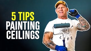 HOW TO paint ceilings FAST and like a professional PAINTER [upl. by Rocray]