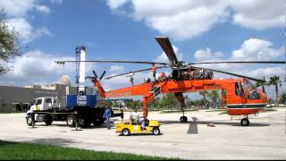 How to remove rotor blades from a skycrane helicopter HeliExpo 2011 [upl. by Faden]