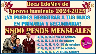 🥳¡REGISTRA A TUS HIJOS EN LA BECA EDOMEX DE APROVECHAMIENTO 2024 2025👌 [upl. by Atikihs306]