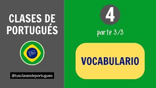 Clases de Portugués  Clase 43  Vocabulario [upl. by Aikimat]