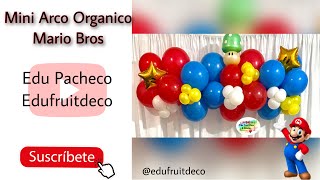 CÓMO HACER MINI ARCO ORGÁNICO  Mario Bros  Semi Arco de globos  Decoración de Cumpleaños [upl. by Rennie]