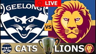 GEELONG CATS vs BRISBANE LIONS  2024 AFL Preliminary Final Live Stream [upl. by Nodlehs]