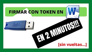 FIRMAR DIGITALMENTE 🖊 un documento en Word 2010 📍CON TOKEN📍   1 [upl. by Tryck]