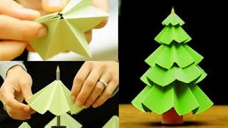 Como hacer un Arbol de Navidad de papel  Origami Navidad [upl. by Calondra]