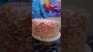 ruffles on cake cakedesigns cakemaking [upl. by Tu]