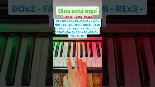 Dios está aquí  Coros Cristianos  Short Piano Tutorial  Himnos Pista Piano [upl. by Linc]