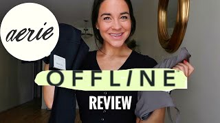 NEW AERIE OFFLINE COLLECTION leggings and active wear  HONEST REVIEW and TRY ON [upl. by Sirtaeb434]