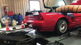 NSX NA1 backfire on dyno new exhaust system [upl. by Doley790]