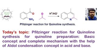 Pfitzinger synthesis of Quinoline Explanation Quinoline synthesis in acidic amp basic condition [upl. by Nairrod]