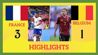 Perancis vs Belgia 3  1 Highlights amp All Goals  2024 [upl. by Llyrrad]