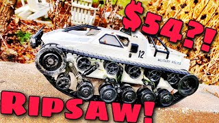 Dirt Cheap RC Ripsaw Tank Goes BASHING [upl. by Ecnarolf]