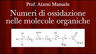 Numeri di ossidazione nelle molecole organiche ProfAtzeni ISCRIVITI [upl. by Ynabe]