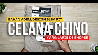 Unboxing Celana Chino Murah Berkualitas Yang Laris Di Shopee  GIZMO [upl. by Anelem]