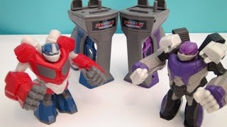 TRANSFORMERS OPTIMUS PRIME AND MEGATRON BATTLE MASTERS PLAYSET VIDEO TOY REVIEW [upl. by Ainud]