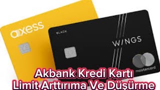 Akbank Kredi Kartı Limit Düşürme  Akbank Kredi Kartı Limit Arttırma [upl. by Baptista160]