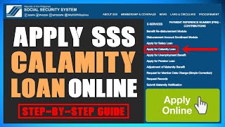 HOW TO APPLY SSS CALAMITY LOAN ONLINE UPDATE [upl. by Yanrahc]