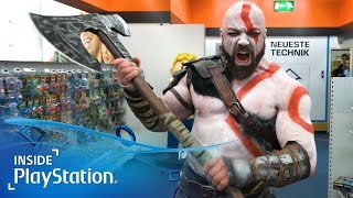 God of War  Saturn Launch Event mit Johannes Luckas als Kratos [upl. by Ahsoik]