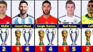 Players Who Won The World Cup And Champions League [upl. by Ruhl]